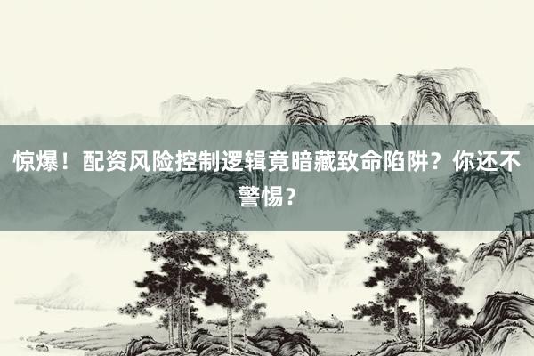 惊爆!配资风险控制逻辑竟暗藏致命陷阱?你还不警惕?