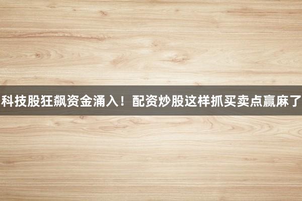 科技股狂飙资金涌入！配资炒股这样抓买卖点赢麻了